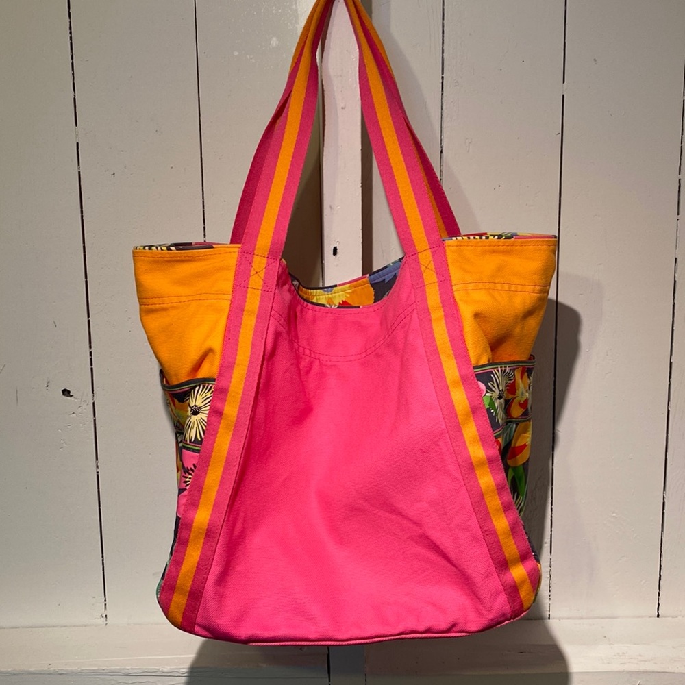Vera Bradley Canvas Tote Tropical Pink
